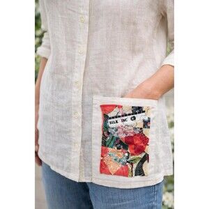 4x6 Textile Collage Patch – Appliqué for Clothing, Pockets & Embellishment